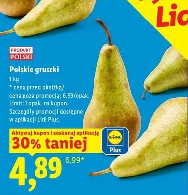 Polskie gruszki promocja w Lidl