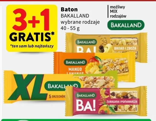 Baton Bakalland wybrane rodzaje promocja w Intermarche