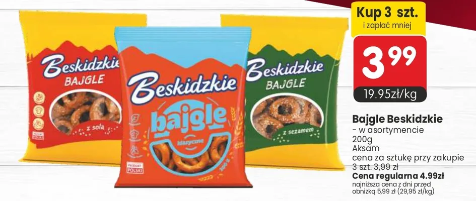 Bajgle Beskidzkie z sezamem promocja w Market Point