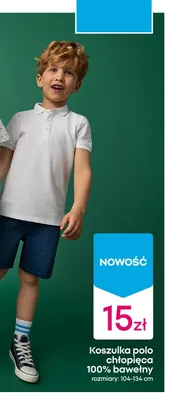 Koszulka polo chłopięca 100% bawełny promocja w Pepco