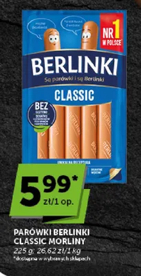 Parówki Berlinki Classic Morliny promocja w ABC