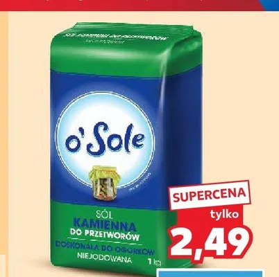 Sól kamienna jodowana do przetworów O'Sole promocja w Kaufland