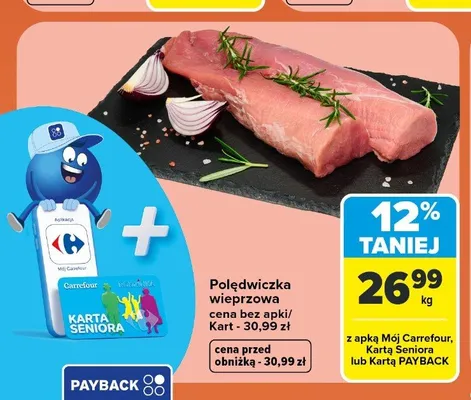 Polędwiczka wieprzowa promocja w Carrefour