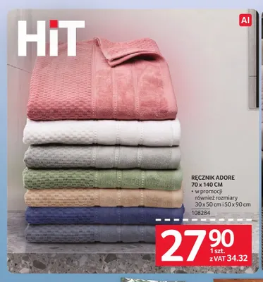 Ręcznik Adore 70x140 cm promocja w Selgros