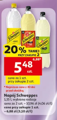 Napój Schweppes Lemon promocja w Auchan