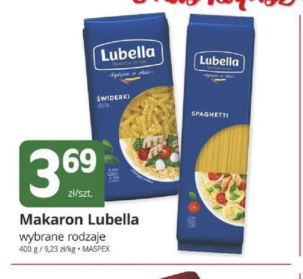 Makaron Lubella świderki promocja w Marketvita