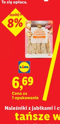 Naleśniki z jabłkami i cynamonem Chef Select promocja w Lidl
