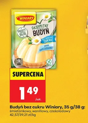 Budyń bez cukru śmietankowy promocja w Biedronka