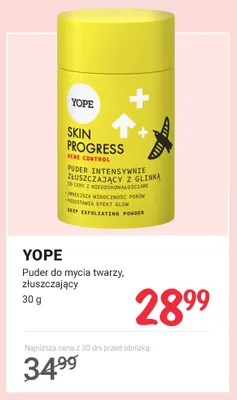Puder do mycia twarzy złuszczający YOPE promocja w Rossmann