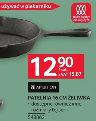 Patelnia 16 cm żeliwna AMBITION promocja w Selgros