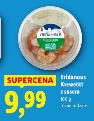 Krewetki Eridanous Krewetki z sosem promocja w Lidl