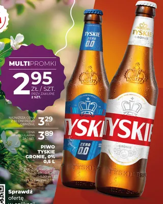 Piwo Tyskie gronie 0% promocja w Duży Ben