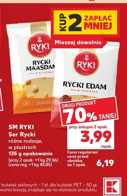 Ser Rycki Edam w plastrach promocja w Kaufland