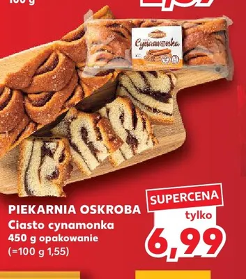Ciasto cynamonka Piekarnia Oskroba promocja w Kaufland