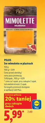 Ser mimolette w plastrach promocja w Lidl