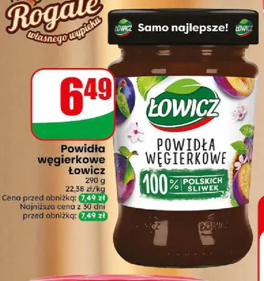 Powidła węgierkowe Łowicz promocja w Dino