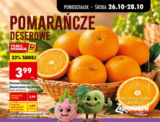 Pomarańcze deserowe promocja w Biedronka