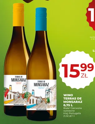 Wino czerwone wytrawne Terras de Monsaraz promocja w Duży Ben