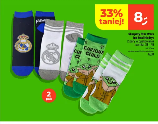 Skarpety Star Wars 2-pak promocja w Dealz