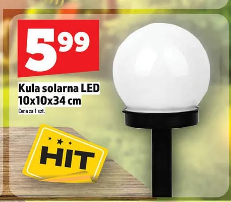 Kula solarna LED 10x10x34cm promocja w TOPAZ