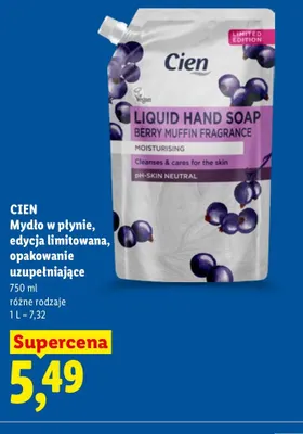 Mydło w płynie Cien edycja limitowana opakowanie uzupełniające promocja w Lidl