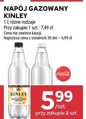 Napój gazowany Kinley Coca-Cola promocja w Stokrotka
