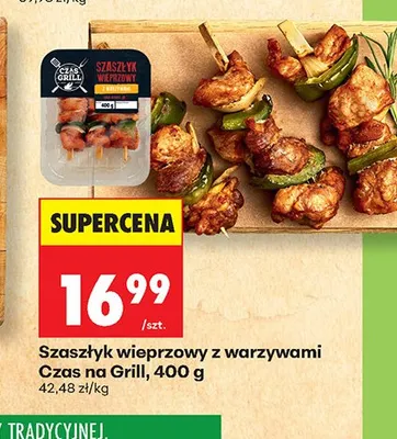 Szaszłyk wieprzowy z warzywami Czas na Grill promocja w Biedronka