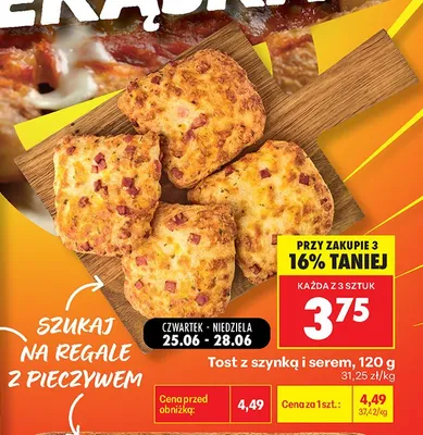 Tost z szynką i serem promocja w Biedronka