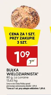 Bułka wieloziarnista La Lorraine promocja w Chata Polska