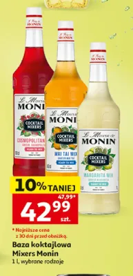Baza koktajlowa Monin Cocktail Mixers Cosmopolitan promocja w Auchan