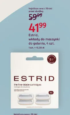 Wkłady do maszynki do golenia Estrid promocja w Rossmann