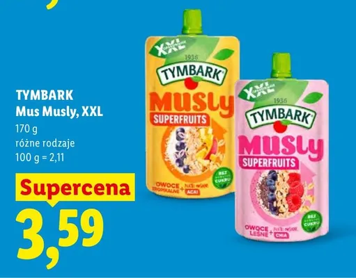 Mus musly różne rodzaje promocja w Lidl