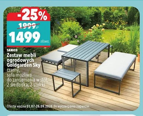 Zestaw mebli ogrodowych Sanico Goldgarden Sky promocja w Biedronka
