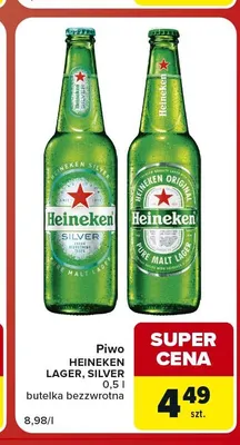 Piwo Heineken Lager promocja w Carrefour Market