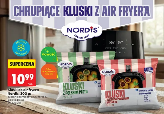 Kluski do air fryera suszone pomidory i mozzarella promocja w Biedronka