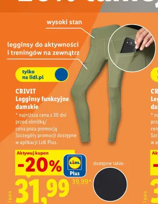 Legginsy funkcyjne damskie CRIVIT promocja w Lidl