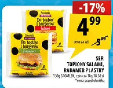 Ser topiony salami, Bodamer plastry promocja w Arhelan