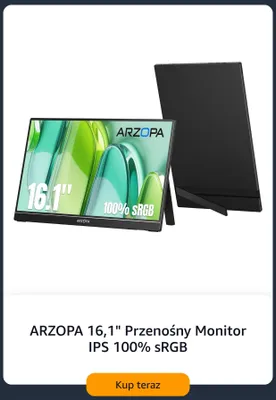 Przenośny monitor Arzopa 16,1" Ips promocja w Amazon