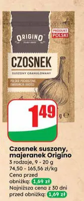 Czosnek suszony promocja w Dino