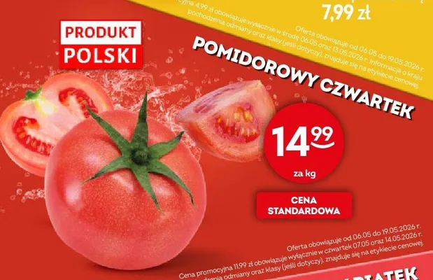 Pomidory polskie promocja w Żabka