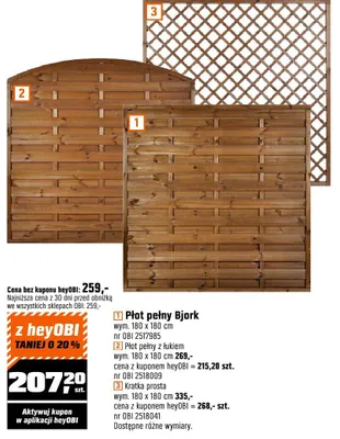 Plot gabionu z łukiem wym. 180 x 180 cm promocja w OBI