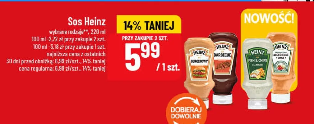 Sos Barbecue Heinz promocja w POLOmarket