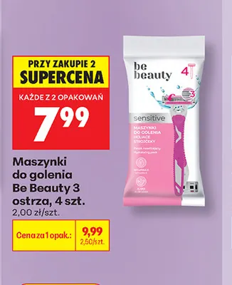 Maszynki do golenia Be Beauty 3 ostrza promocja w Biedronka