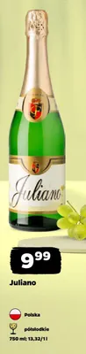 Wino musujące Juliano półsłodkie promocja w Netto