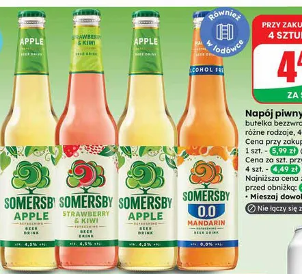 Napój piwny różne rodzaje promocja w Dino