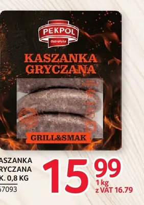 Kaszanka gryczana Pekpol promocja w Selgros