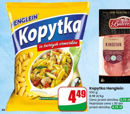 Makaron kopytka ze śmieżych ziemniaków promocja w Dino