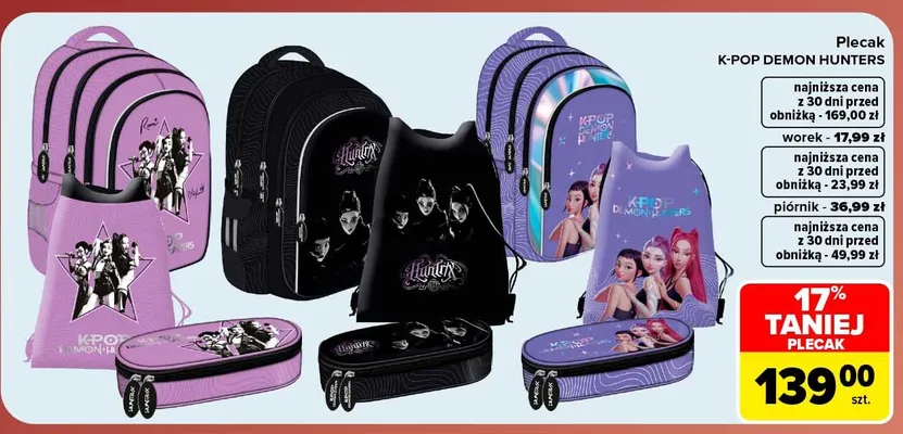 Piórnik K-POP Demon Hunters promocja w Carrefour