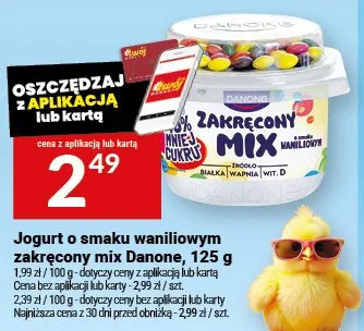 Jogurt o smaku waniliowym zakręcony mix promocja w Twój Market