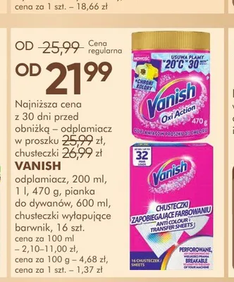 Odplamiacz Vanish 200ml promocja w Super-Pharm